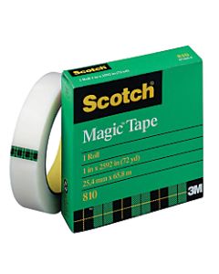 Scotch Magic 810 Tape, 1in x 2,592in