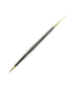 Silver Brush Silverwhite Series Short-Handle Paint Brush, Size 10, Round Bristle, Synthetic Taklon Filament, Multicolor