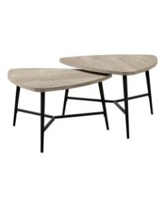 Monarch Specialties Davie 2-Piece Table Set, Taupe/Black