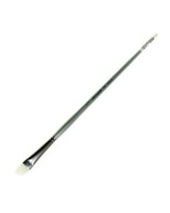 Silver Brush Silverwhite Series Short-Handle Paint Brush, 3/4in, Angular Bristle, Synthetic Taklon Filament, Multicolor