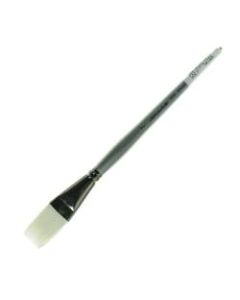 Silver Brush Silverwhite Series Short-Handle Paint Brush, 1in, Bright Bristle, Synthetic Taklon Filament, Multicolor