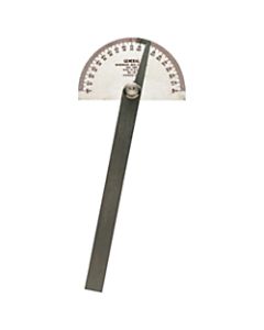 Stainless Steel Protractors, 6 in, Round Head