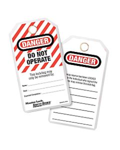 Master Lock -do Not Operate" English Lockout ID Tags, Pack Of 12