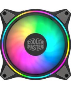 Cooler Master MasterFan MF120 Halo Cooling Fan - 3 Pack - 4.72in Maximum Fan Diameter - 353.1 gal/min Maximum Airflow - 1800 rpm - 30 dB(A) Noise - Rifle Bearing - 4-pin PWM, 3-pin RGB - ARGB LED - 3 pc(s) - Case, Chassis, Processor - 18.3 Year Life