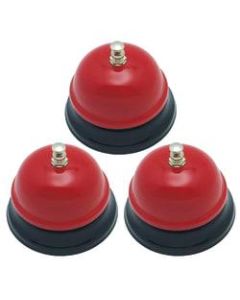 Decorative Call Bell, Red, Pack of 3