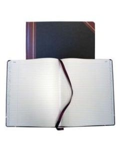 National Brand Hardbound Columnar Record Book, 9 5/8in x 7 5/8in, 50% Recycled, Black, 27 Lines Per Page, Book Of 300 Pages