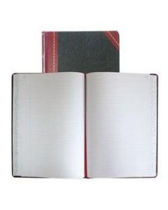 National Brand Hardbound Columnar Record Book, 10 3/8in x 8 1/8in, 50% Recycled, Black, 37 Lines Per Page, Book Of 150 Pages