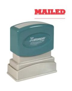 Xstamper One-Color Title Stamp, Pre-Inked, "Mailed", Red
