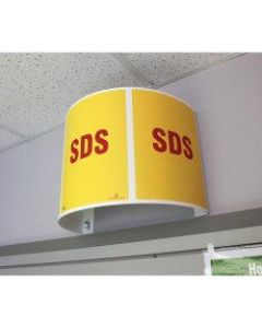 Impact Products SDS Degree Projection Sign - 5 / Carton - SDS Print/Message - 0.7in Width x 12in Height - Plastic - Red, Yellow