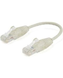 StarTech.com 6 in CAT6 Cable - Slim CAT6 Patch Cord - Gray Snagless RJ45 Connectors - Gigabit Ethernet Cable - 28 AWG - LSZH (N6PAT6INGRS)