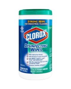 Clorox Commercial Solutions Disinfecting Wipes - Wipe - Fresh Scent - 75 / Canister - 480 / Pallet - Green
