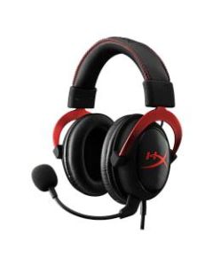 HyperX Cloud II Over-The-Head Gaming Headphones, Red