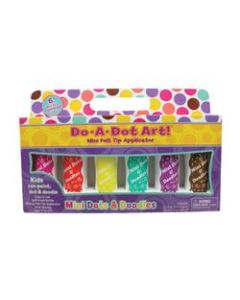 Do-A-Dot Art! Mini Felt Tip Markers, Island Bright, 2.5 Oz, Assorted Colors, Pack Of 6
