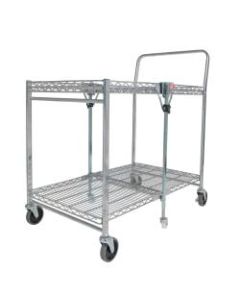 Bostitch Large Stow-Away Folding Cart, 39in x 23-1/2in x 37-1/2in, Chrome
