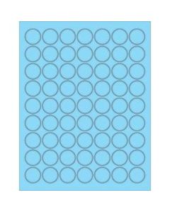 Office Depot Brand Labels, LL191BE, Circle, 1in, Pastel Blue, Case Of 6,300