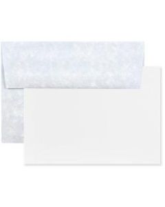 JAM Paper Stationery Set, 4 3/4in x 6 1/2in, 30% Recycled, Blue/White, Set Of 25 Cards And Envelopes