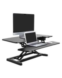 Flexispot EM7MB Electric Sit-Stand Desk Riser, 35 13/16in x 24in, Black