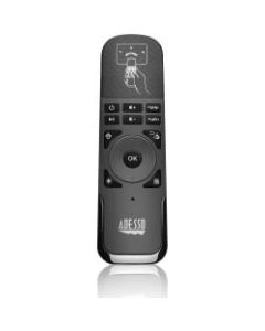 Adesso SlimTouch WKB-4010UB Universal Remote Control - For PC, Smart TV, Gaming Console, Projector, PlayStation, Xbox - Radio Frequency - 30 ft Operating Distance - Black