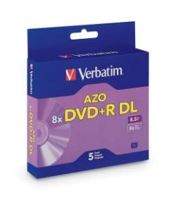 Verbatim - 5-Pack 8x DVD+R DL Disc Spindle
