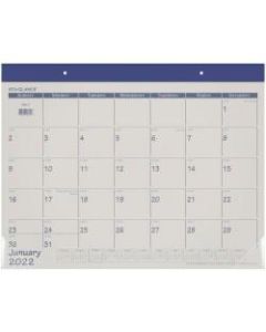 AT-A-GLANCE Monthly Desk Pad, 21-3/4in x 17in, Fashion Color, January To December 2022, SK2517