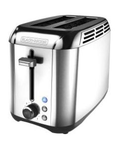 Black & Decker 2-Slice Toaster - Toast, Bagel, Frozen, Defrost, Waffle - Silver