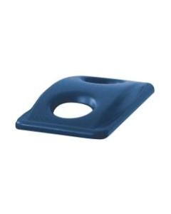 Rubbermaid Commercial Slim Jim Bottle/Can Recycling Top - Rectangular - 1 Each - Blue