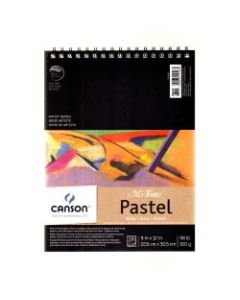 Canson Mi-Teintes Pastel Pad With Interleavings, 9in x 12in, White, 16 Sheets