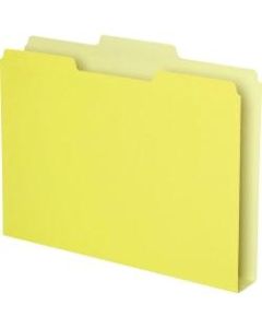 Pendaflex Double Stuff 1/3 Tab Cut Letter Top Tab File Folder - 8 1/2in x 11in - 250 Sheet Capacity - 1 1/2in Expansion - Assorted Position Tab Position - Yellow - 50 / Pack