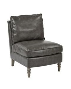 OSP Accents Martin Bonded Leather Accent Chair, Pewter