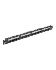 Tripp Lite 24-Port Cat6a Cat6 Cat5e Patch Panel 110 Punchdown RJ45 1URM TAA - 24 Port(s) - 24 x RJ-45 - 1U High - Black - 19in Wide - Rack-mountable