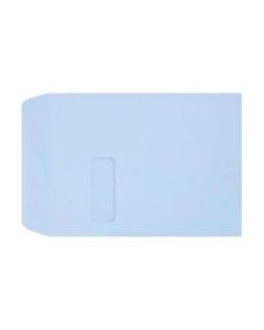 LUX #9 1/2 Open-End Window Envelopes, Top Left Window, Self-Adhesive, Baby Blue, Pack Of 500