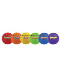 Rhino Skin Super Squeeze Volleyball Set - 7.50in - Foam - Red, Orange, Yellow, Green, Royal Blue, Purple - 6 / Set
