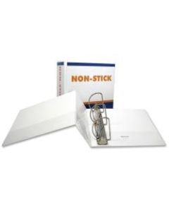Samsill Nonstick Insertable 3-Ring Binder, 6in D-Rings, 50% Recycled, White