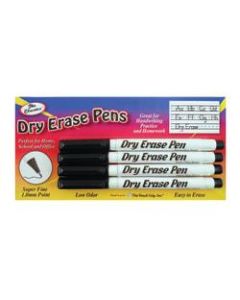 The Pencil Grip Dry-Erase Pens, Fine Point, Black, Case Of 24
