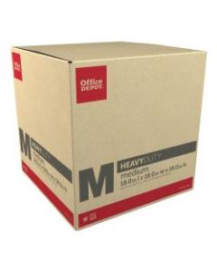 Office Depot Brand Heavy-Duty Corrugated Moving Box, 18inH x 18inW x 18inD, Kraft