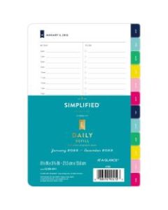 Simplified System by Emily Ley 2022 One Page Per Day Refill, Loose-Leaf, Desk Size, 5 1/2in x 8 1/2in, January to December 2022