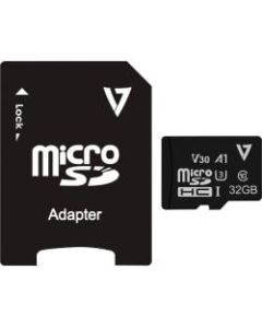 V7 VFMSD32GV30U3-3N 32 GB UHS-III microSDHC - 100 MB/s Read - 70 MB/s Write - 5 Year Warranty