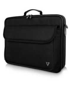 V7 Essential CCK16-BLK-3N Carrying Case (Briefcase) for 16.1in Notebook - Black - 600D Polyester, 210D Polyester Interior - Shoulder Strap - 12in Height x 16in Width x 3.3in Depth