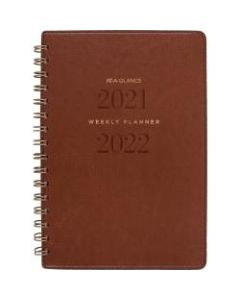 AT-A-GLANCE 13-Month Signature Collection Academic Weekly/Monthly Planner, 8-1/2in x 5-1/2in, Brown, July 2021 To July 2022, YP200A09