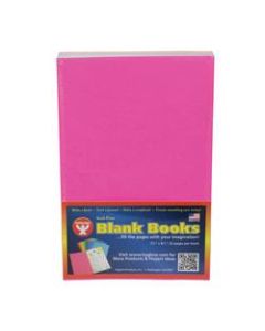 Hygloss Mighty Brights Paperback Blank Books, 5in x 8in, 32 Pages (16 Sheets), Assorted Colors, Pack Of 10, Case of 2