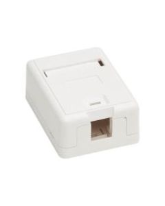 Tripp Lite Surface-Mount Box for Keystone Jack - 1 Port, White - 1 x Total Number of Socket(s) - White - Acrylonitrile Butadiene Styrene (ABS) - TAA Compliant