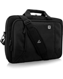 V7 Professional CTP14-BLK-9N Carrying Case for 14.1in Apple Notebook, MacBook Pro, Ultrabook, Chromebook - Black - Weather Resistant - Polyester Shell, Plastic Zipper Pull - Trolley Strap