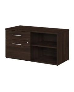 Bush Business Furniture Office 500 Low Storage Cabinet With Drawers And Shelves, Black Walnut, Standard Delivery