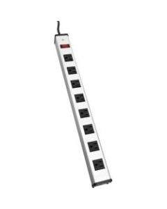 V7 8-Outlet Horizontal Industrial Metal Power Strip 125V, 15A, 12-ft. Cord, 5-15R - 8 x NEMA 5-15R - 12 ft Cord - 15 A Current - 120 V Voltage - Horizontal/Vertical Rackmount