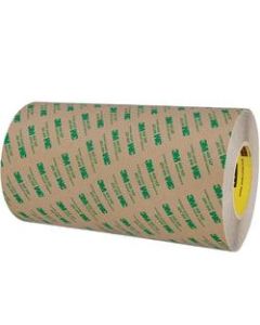 3M 468MP Adhesive Transfer Tape, 3in Core, 12in x 60 Yd., Clear, Case Of 4