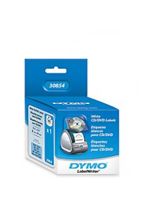 DYMO Thermal CD/DVD Labels, DYM30854, White, Pack Of 160