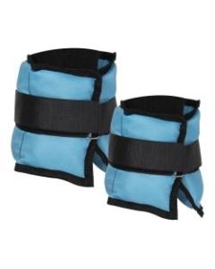 Mind Reader Adjustable Wrist And Ankle Weights, 2 Lb, 1inH x 12-1/2inW x 5inD, Blue, Pack Of 2 Weights