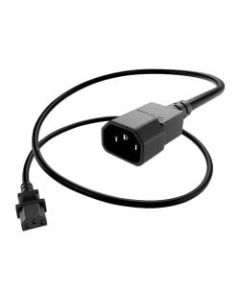 Unirise - Power extension cable - IEC 60320 C13 to IEC 60320 C14 - 250 V - 13 A - 300 ft - black