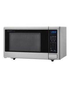 Sharp Carousel 1.1 Cu Ft Microwave Oven, Silver/Black