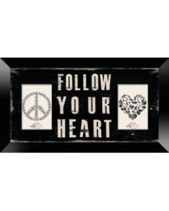 PTM Images Photo Frame, Follow Your Heart, 22inH x 1 1/4inW x 12inD, Black